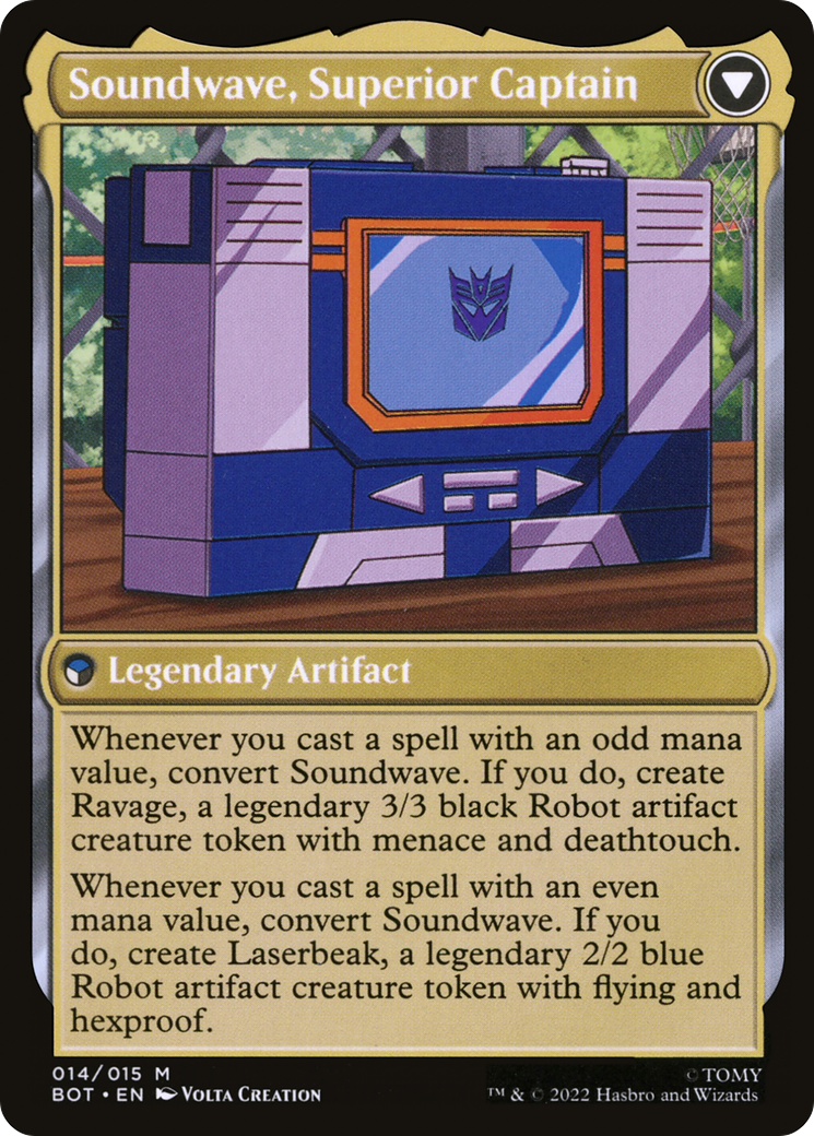 Soundwave, Sonic Spy // Soundwave, Superior Captain (BOT-014) - Transformers: (convertdfc) Foil - Premium MTG Single from Wizards of the Coast - Just $0.37! Shop now at Game Crave Tournament Store