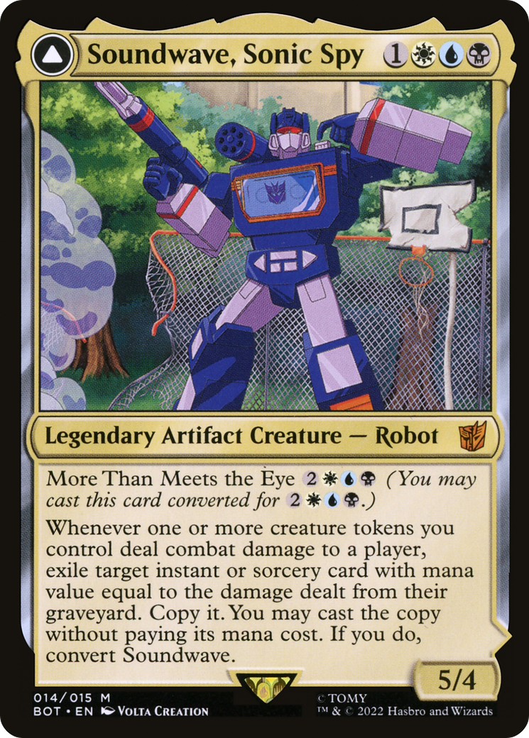 Soundwave, Sonic Spy // Soundwave, Superior Captain (BOT-014) - Transformers: (convertdfc) Foil - Premium MTG Single from Wizards of the Coast - Just $0.37! Shop now at Game Crave Tournament Store