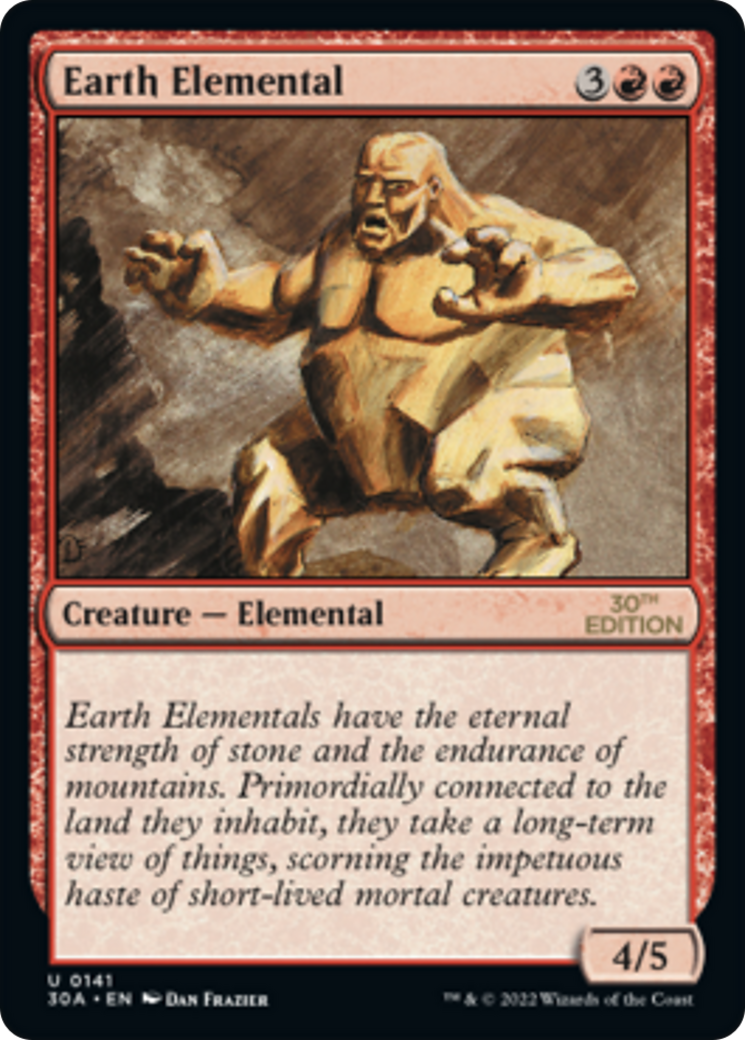 Earth Elemental (30A-141) - 30th Anniversary Edition - Premium MTG Single from Wizards of the Coast - Just $0.42! Shop now at Game Crave Tournament Store