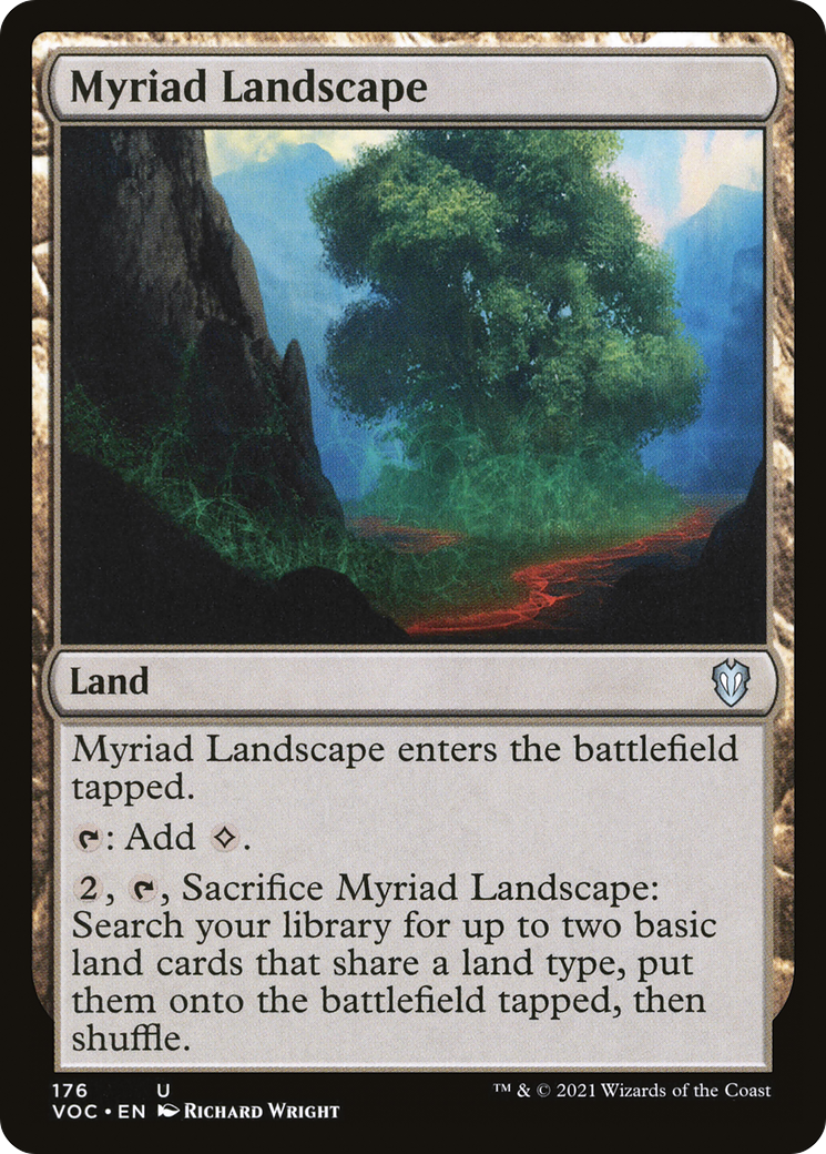 Myriad Landscape (VOC-176) - Crimson Vow Commander - Premium MTG Single from Wizards of the Coast - Just $0.08! Shop now at Game Crave Tournament Store