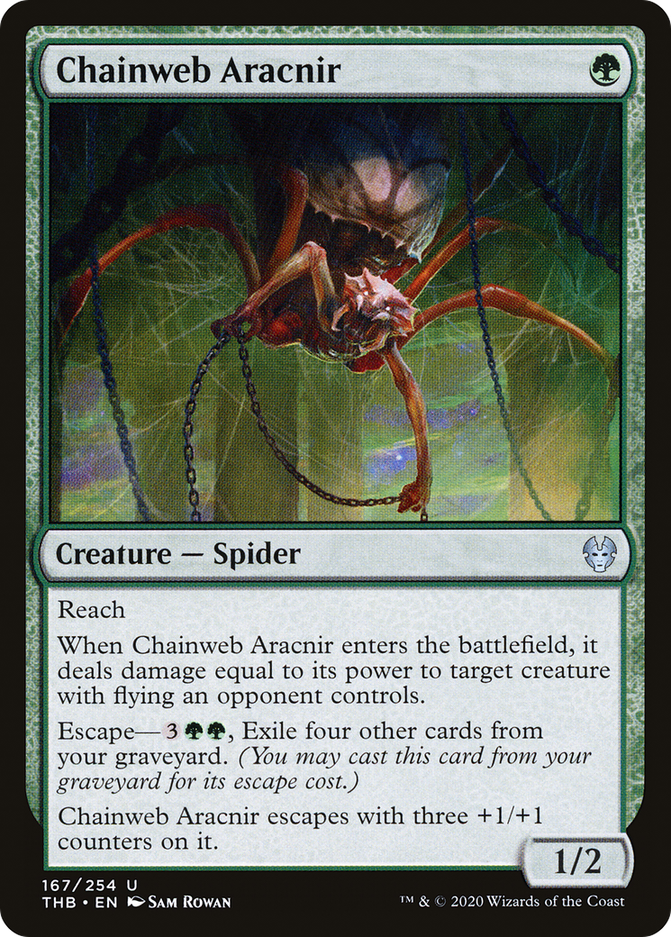 Chainweb Aracnir (THB-167) - Theros Beyond Death Foil - Premium MTG Single from Wizards of the Coast - Just $0.09! Shop now at Game Crave Tournament Store