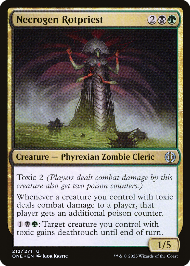 Necrogen Rotpriest (ONE-212) - Phyrexia: All Will Be One - Premium MTG Single from Wizards of the Coast - Just $0.08! Shop now at Game Crave Tournament Store