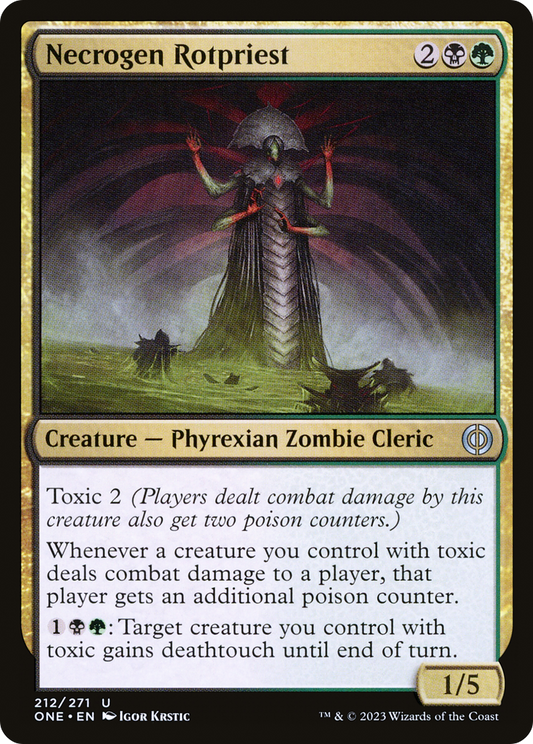 Necrogen Rotpriest (ONE-212) - Phyrexia: All Will Be One - Premium MTG Single from Wizards of the Coast - Just $0.08! Shop now at Game Crave Tournament Store