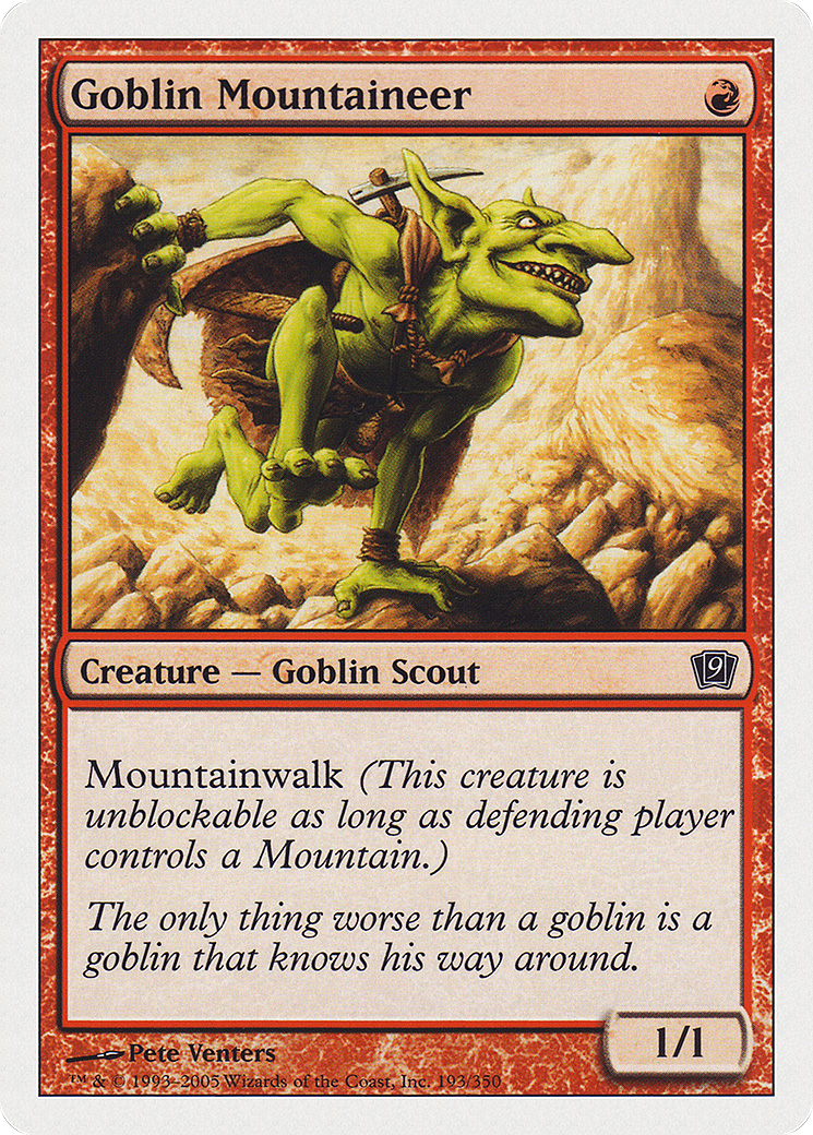 Goblin Mountaineer (9ED-193) - Ninth Edition - Premium MTG Single from Wizards of the Coast - Just $0.08! Shop now at Game Crave Tournament Store