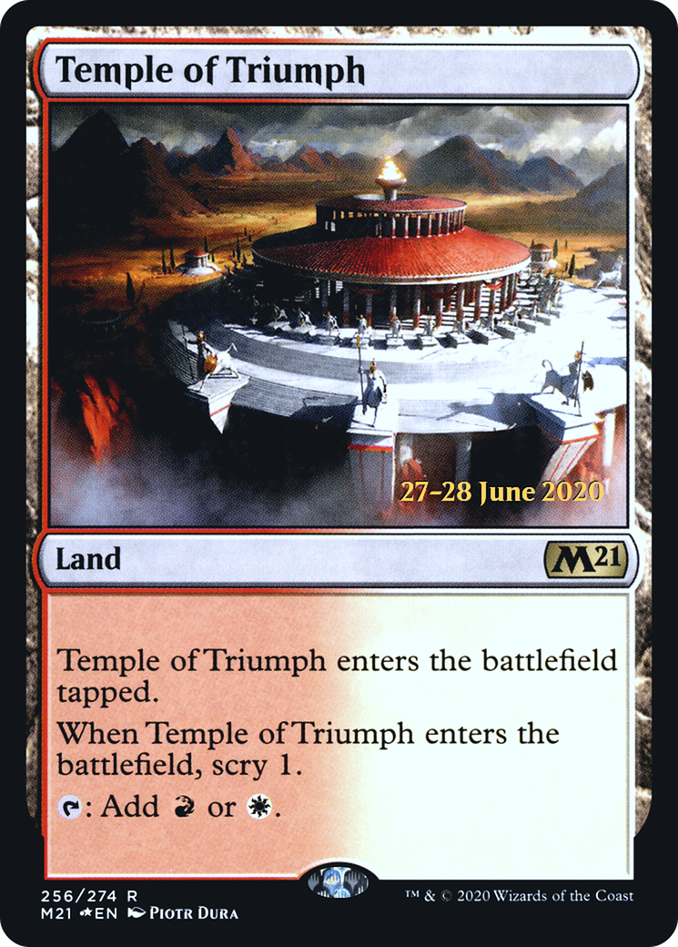 Temple of Triumph (PM21-256S) - Core Set 2021 Promos Foil - Premium MTG Single from Wizards of the Coast - Just $0.11! Shop now at Game Crave Tournament Store