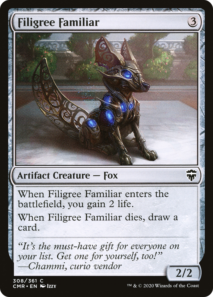 Filigree Familiar (CMR-308) - Commander Legends Foil - Premium MTG Single from Wizards of the Coast - Just $0.25! Shop now at Game Crave Tournament Store
