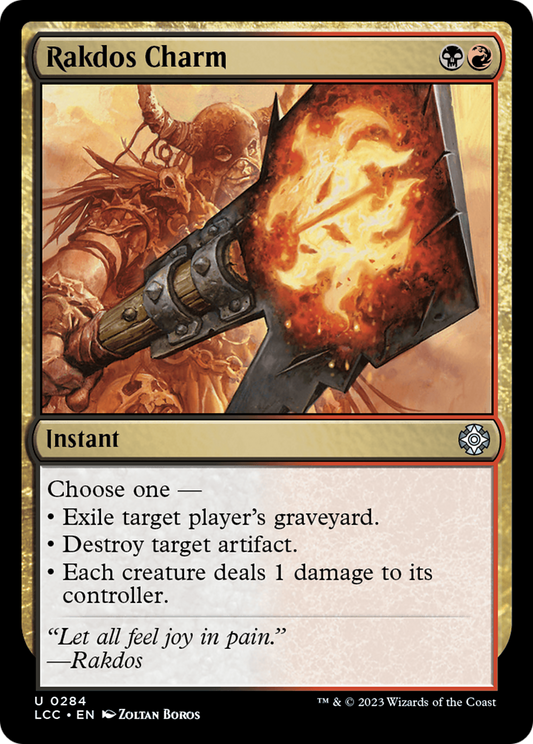 Rakdos Charm (LCC-284) - The Lost Caverns of Ixalan Commander - Premium MTG Single from Wizards of the Coast - Just $0.08! Shop now at Game Crave Tournament Store