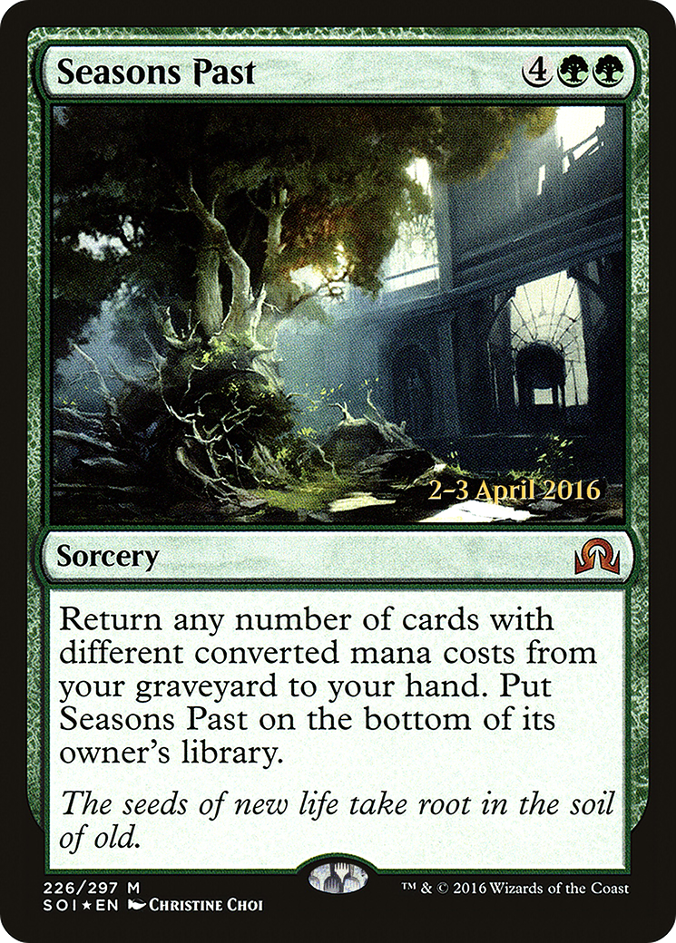 Seasons Past (PSOI-226S) - Shadows over Innistrad Promos Foil - Premium MTG Single from Wizards of the Coast - Just $1.39! Shop now at Game Crave Tournament Store