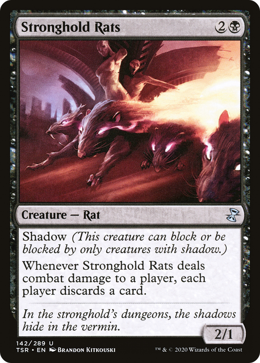 Stronghold Rats (TSR-142) - Time Spiral Remastered Foil - Premium MTG Single from Wizards of the Coast - Just $0.40! Shop now at Game Crave Tournament Store