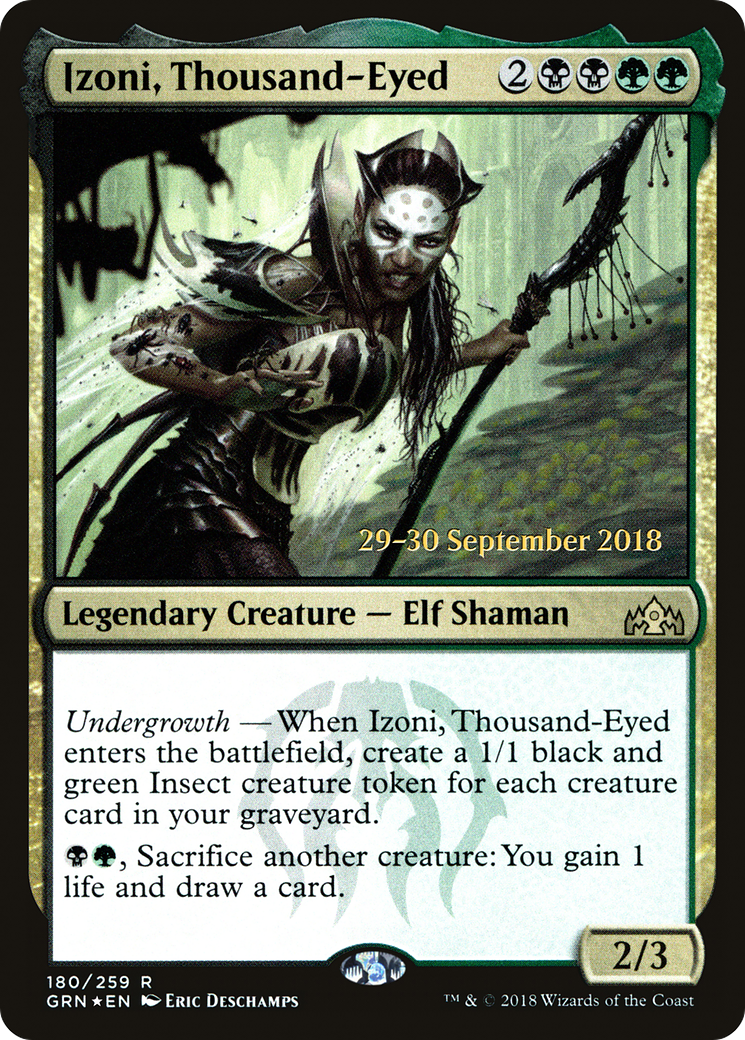 Izoni, Thousand-Eyed (PGRN-180S) - Guilds of Ravnica Promos Foil - Premium MTG Single from Wizards of the Coast - Just $0.24! Shop now at Game Crave Tournament Store