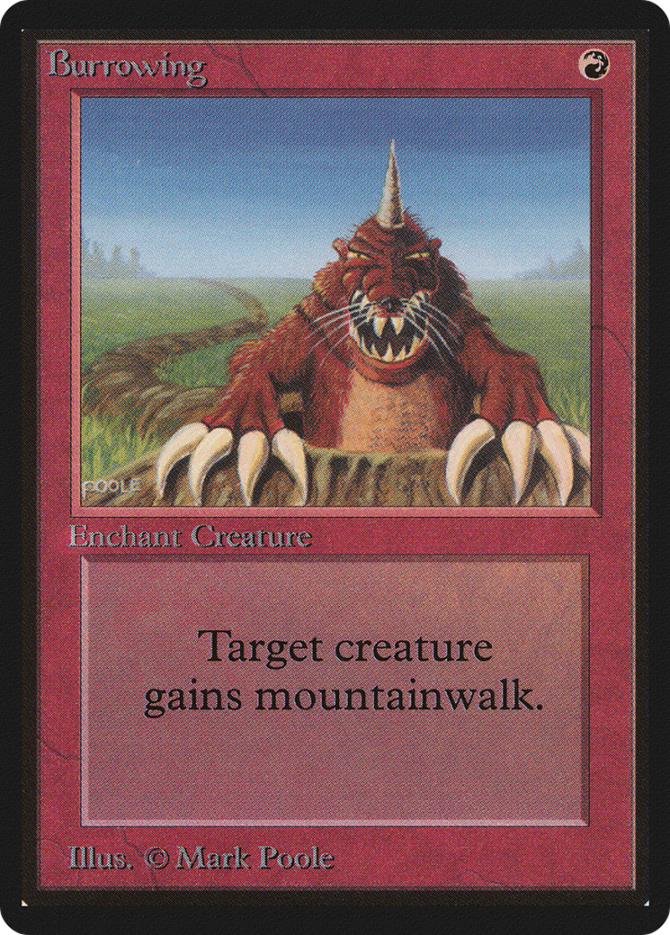 Burrowing (LEB-139) - Limited Edition Beta - Premium MTG Single from Wizards of the Coast - Just $8.79! Shop now at Game Crave Tournament Store