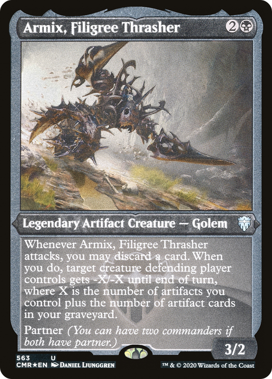 Armix, Filigree Thrasher (CMR-563) - Commander Legends Etched Foil - Premium MTG Single from Wizards of the Coast - Just $0.41! Shop now at Game Crave Tournament Store