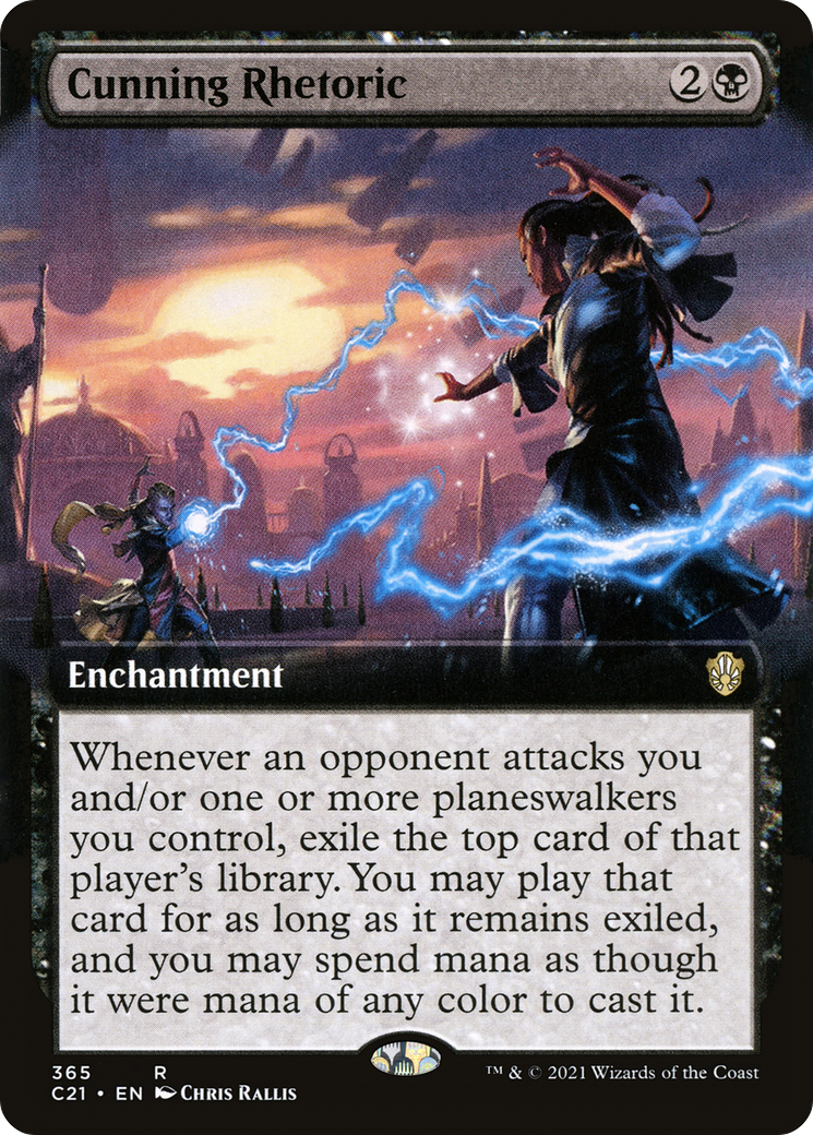 Cunning Rhetoric (C21-365) - Commander 2021: (Extended Art) - Premium MTG Single from Wizards of the Coast - Just $0.80! Shop now at Game Crave Tournament Store