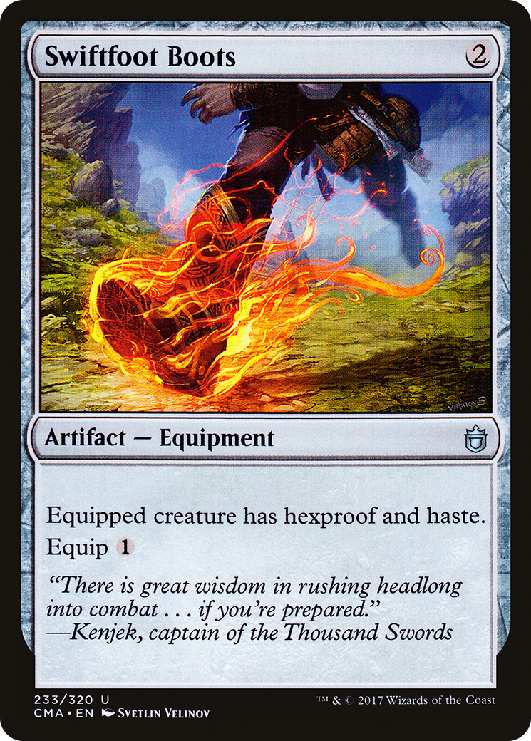 Swiftfoot Boots (CMA-233) - Commander Anthology - Premium MTG Single from Wizards of the Coast - Just $1.48! Shop now at Game Crave Tournament Store