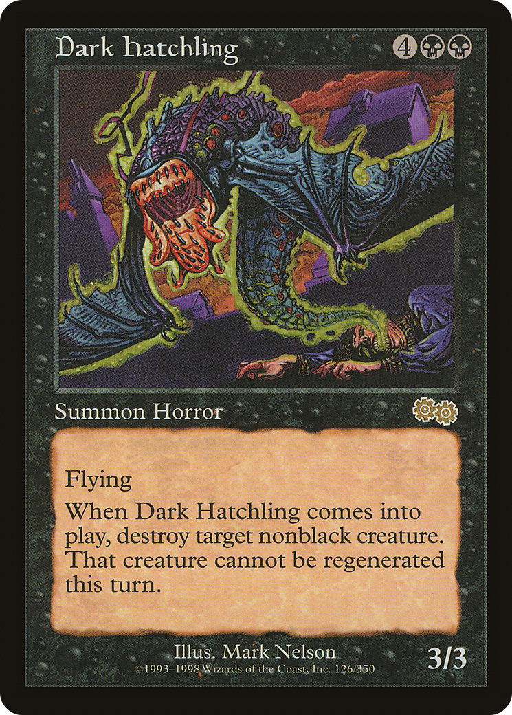 Dark Hatchling (USG-126) - Urza's Saga - Premium MTG Single from Wizards of the Coast - Just $0.33! Shop now at Game Crave Tournament Store