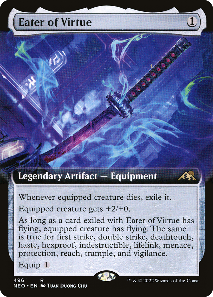 Eater of Virtue (NEO-496) - Kamigawa: Neon Dynasty: (Extended Art) - Premium MTG Single from Wizards of the Coast - Just $0.08! Shop now at Game Crave Tournament Store