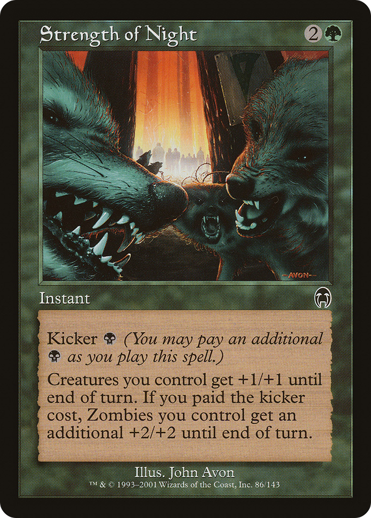 Strength of Night (APC-086) - Apocalypse Foil - Premium MTG Single from Wizards of the Coast - Just $0.36! Shop now at Game Crave Tournament Store