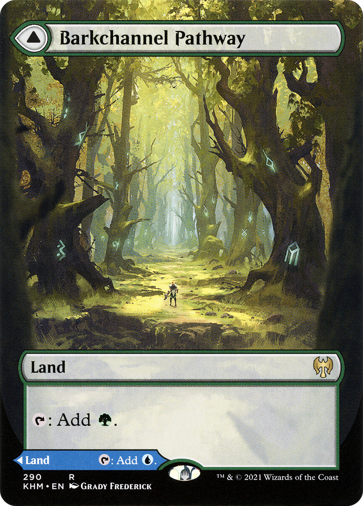 Barkchannel Pathway // Tidechannel Pathway (KHM-290) - Kaldheim: (Showcase) (Borderless) Foil - Premium MTG Single from Wizards of the Coast - Just $1.10! Shop now at Game Crave Tournament Store