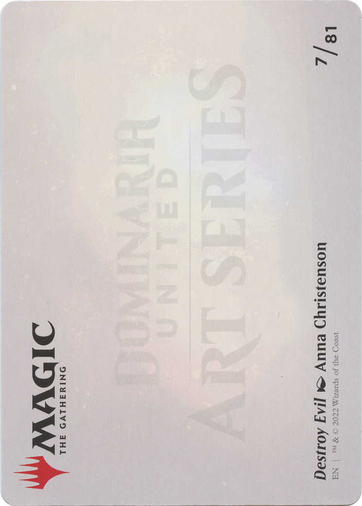Destroy Evil // Destroy Evil (ADMU-007) - Dominaria United Art Series (Borderless) Foil - Premium MTG Single from Wizards of the Coast - Just $0! Shop now at Game Crave Tournament Store