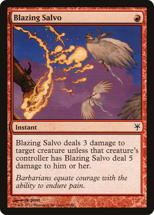 Blazing Salvo (DDK-058) - Duel Decks: Sorin vs. Tibalt - Premium MTG Single from Wizards of the Coast - Just $0.08! Shop now at Game Crave Tournament Store