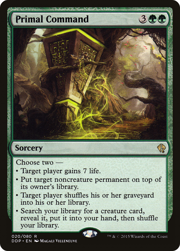 Primal Command (DDP-020) - Duel Decks: Zendikar vs. Eldrazi - Premium MTG Single from Wizards of the Coast - Just $0.11! Shop now at Game Crave Tournament Store