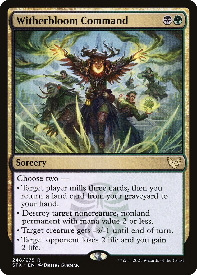Witherbloom Command (STX-248) - Strixhaven: School of Mages - Premium MTG Single from Wizards of the Coast - Just $0.21! Shop now at Game Crave Tournament Store