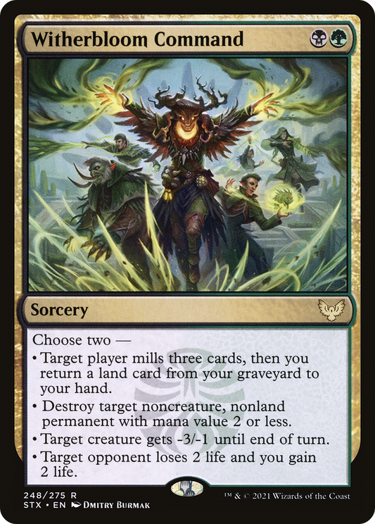 Witherbloom Command (STX-248) - Strixhaven: School of Mages - Premium MTG Single from Wizards of the Coast - Just $0.21! Shop now at Game Crave Tournament Store