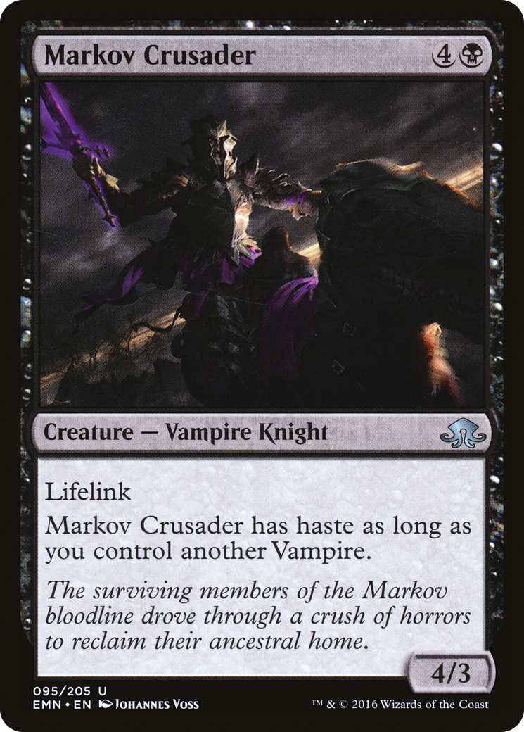 Markov Crusader (EMN-095) - Eldritch Moon - Premium MTG Single from Wizards of the Coast - Just $0.08! Shop now at Game Crave Tournament Store