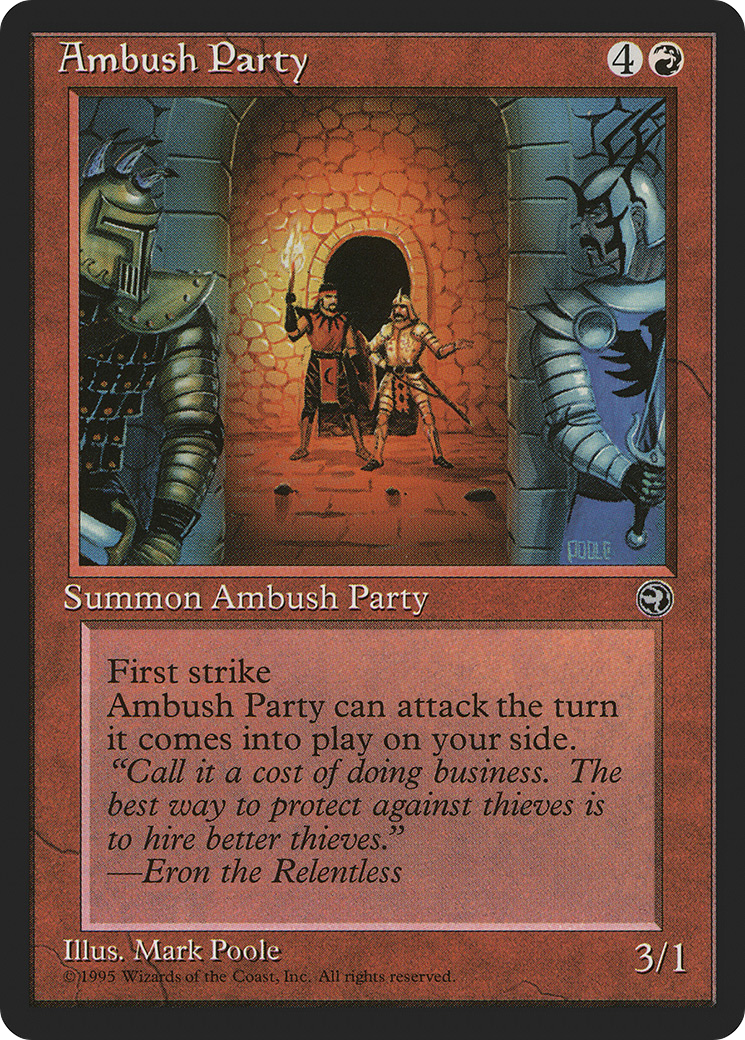 Ambush Party (HML-63A) - Homelands - Premium MTG Single from Wizards of the Coast - Just $0.25! Shop now at Game Crave Tournament Store
