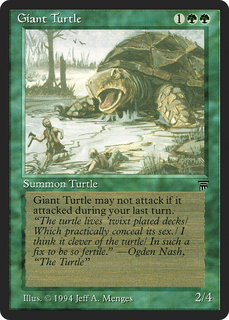 Giant Turtle (LEG-188) - Legends - Premium MTG Single from Wizards of the Coast - Just $0.31! Shop now at Game Crave Tournament Store