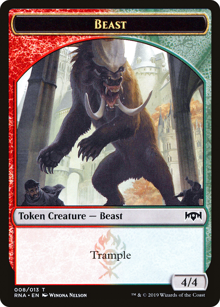 Beast (TRNA-008) - Ravnica Allegiance Tokens - Premium MTG Single from Wizards of the Coast - Just $0.25! Shop now at Game Crave Tournament Store