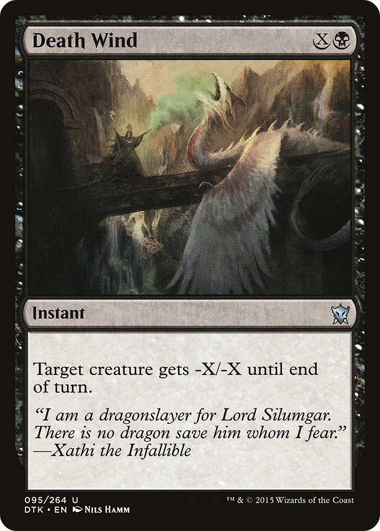 Death Wind (DTK-095) - Dragons of Tarkir Foil - Premium MTG Single from Wizards of the Coast - Just $0.27! Shop now at Game Crave Tournament Store