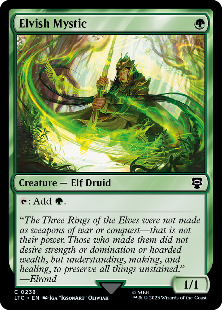 Elvish Mystic (LTC-238) - Tales of Middle-earth Commander - Premium MTG Single from Wizards of the Coast - Just $0.13! Shop now at Game Crave Tournament Store