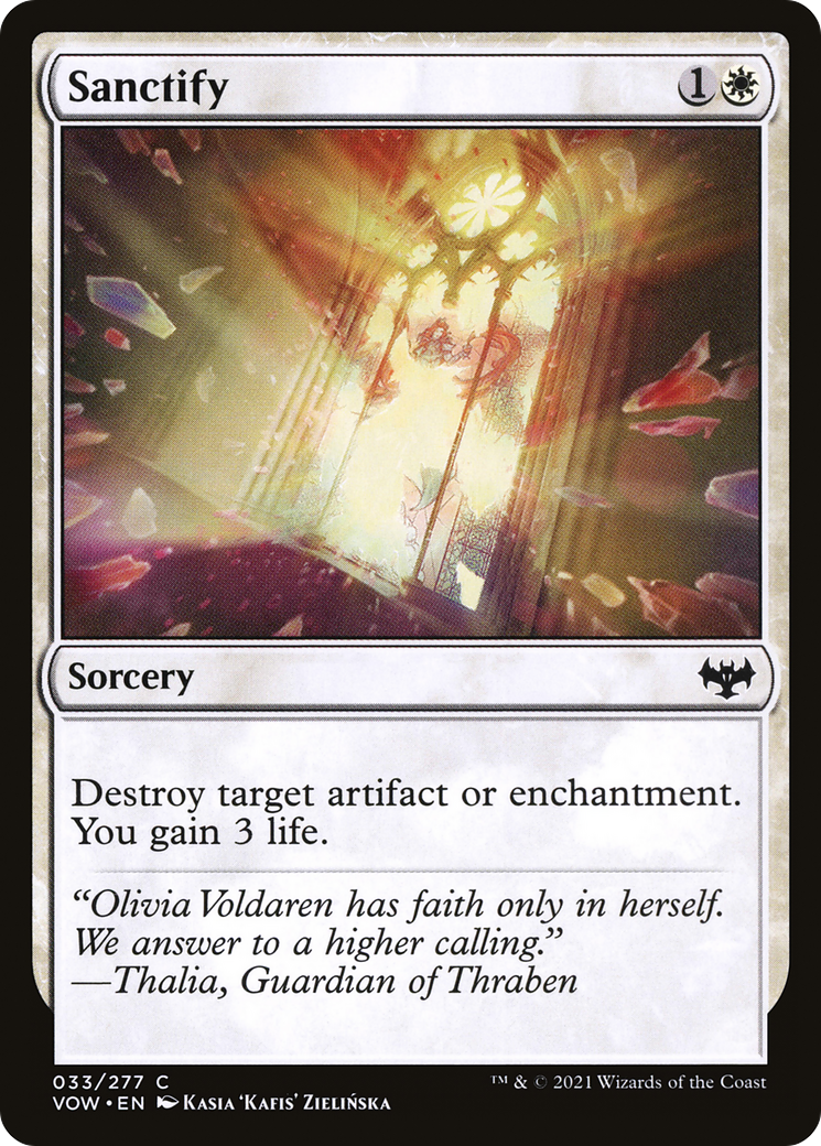Sanctify (VOW-033) - Innistrad: Crimson Vow - Premium MTG Single from Wizards of the Coast - Just $0.08! Shop now at Game Crave Tournament Store