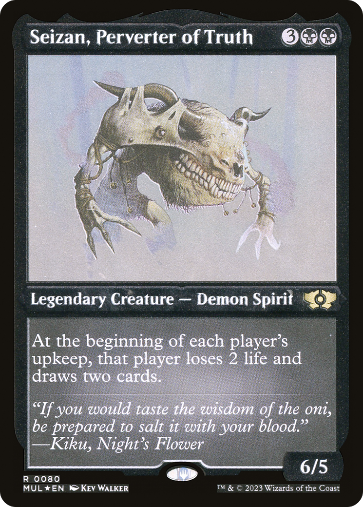 Seizan, Perverter of Truth (MUL-080) - Multiverse Legends Etched Foil - Premium MTG Single from Wizards of the Coast - Just $0.38! Shop now at Game Crave Tournament Store