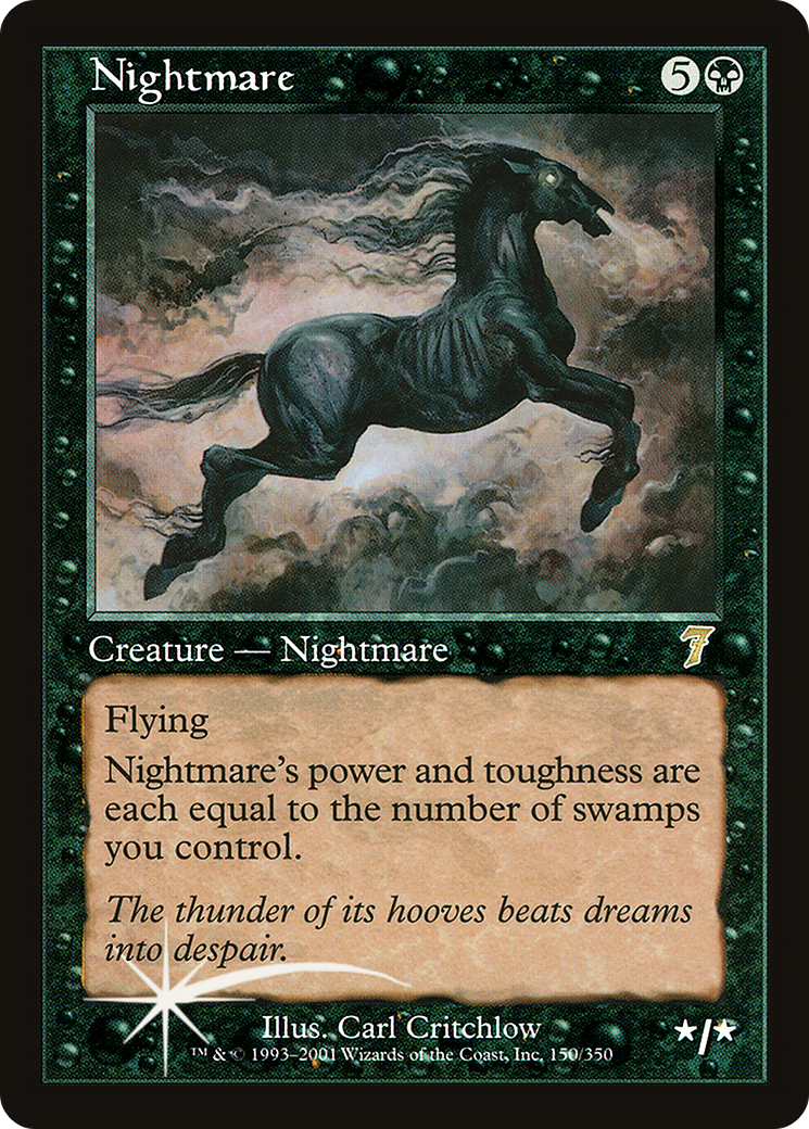 Nightmare (7ED-150★) - Seventh Edition Foil - Premium MTG Single from Wizards of the Coast - Just $27.70! Shop now at Game Crave Tournament Store