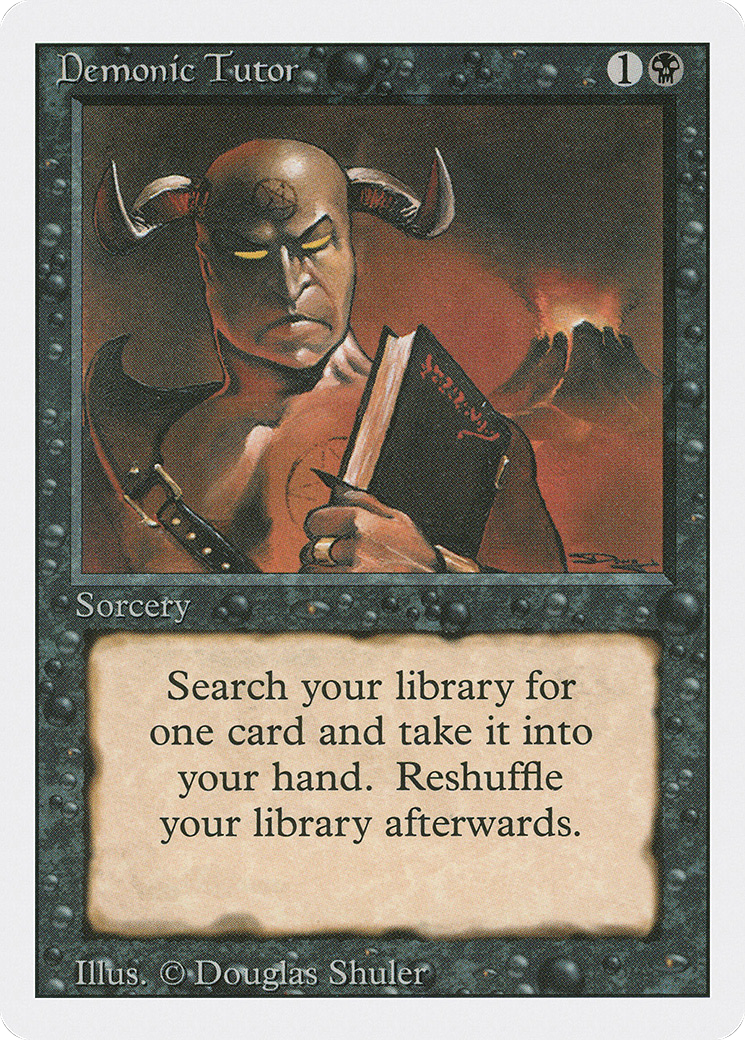 Demonic Tutor (3ED-105) - Revised Edition - Premium MTG Single from Wizards of the Coast - Just $13.72! Shop now at Game Crave Tournament Store