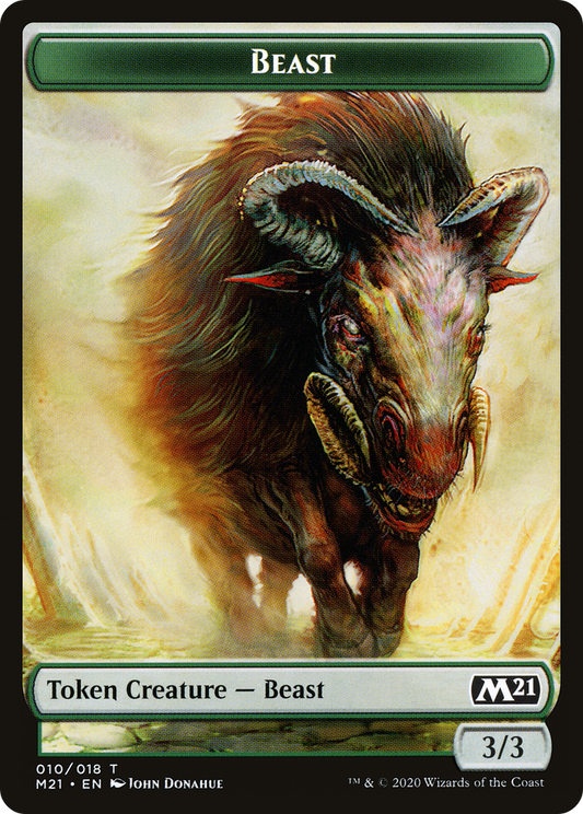 Beast (TM21-010) - Core Set 2021 Tokens Foil - Premium MTG Single from Wizards of the Coast - Just $0! Shop now at Game Crave Tournament Store