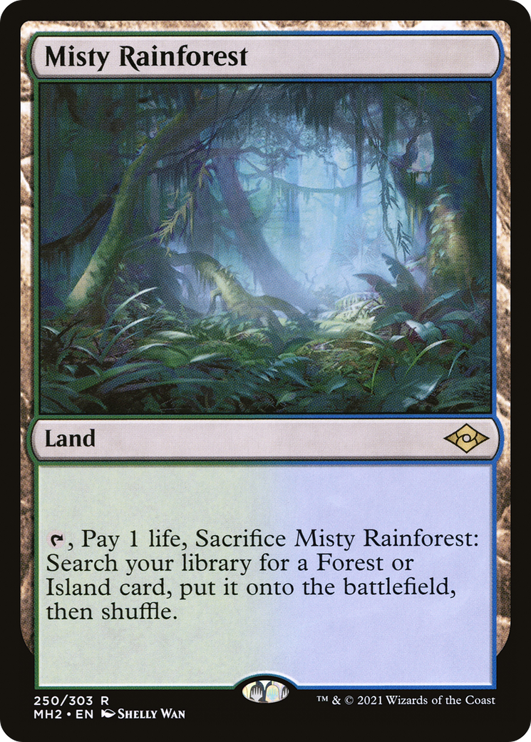 Misty Rainforest (MH2-250) - Modern Horizons 2 - Premium MTG Single from Wizards of the Coast - Just $18.88! Shop now at Game Crave Tournament Store