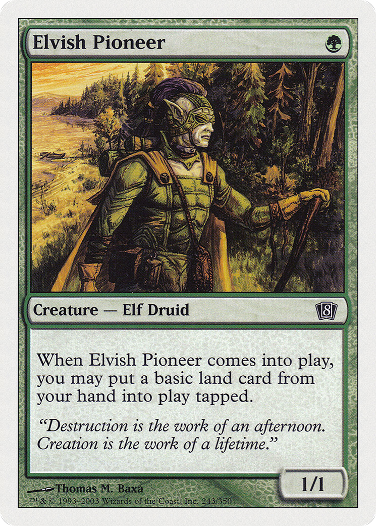 Elvish Pioneer (8ED-243) - Eighth Edition - Premium MTG Single from Wizards of the Coast - Just $0.25! Shop now at Game Crave Tournament Store