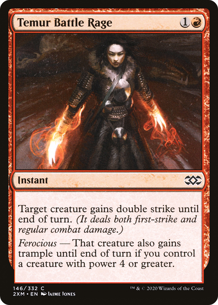 Temur Battle Rage (2XM-146) - Double Masters Foil - Premium MTG Single from Wizards of the Coast - Just $0.25! Shop now at Game Crave Tournament Store
