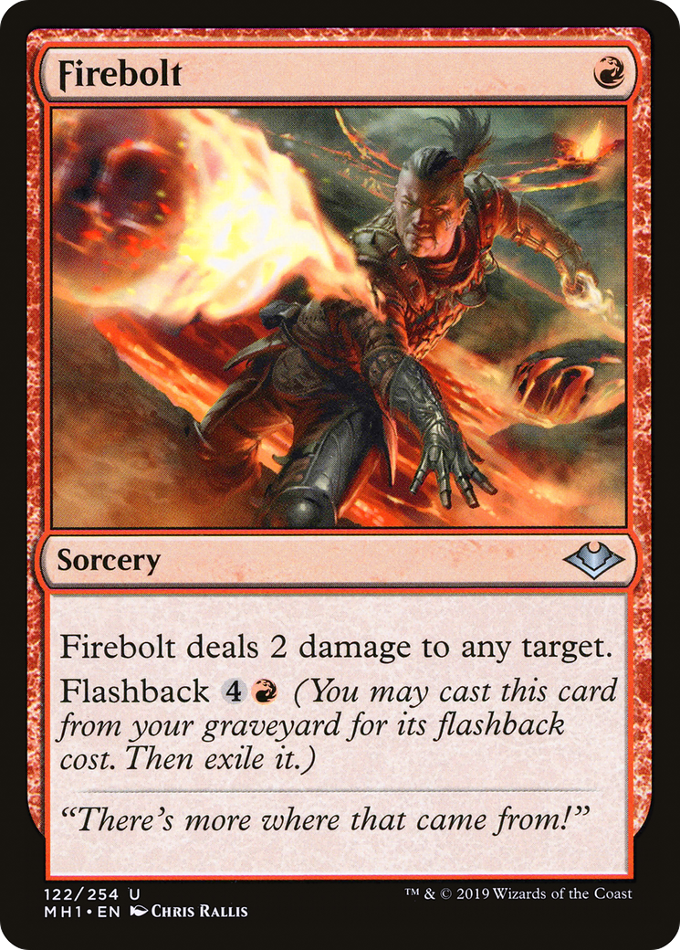 Firebolt (MH1-122) - Modern Horizons - Premium MTG Single from Wizards of the Coast - Just $0.08! Shop now at Game Crave Tournament Store