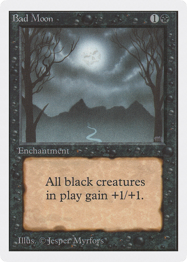 Bad Moon (2ED-094) - Unlimited Edition - Premium MTG Single from Wizards of the Coast - Just $23.73! Shop now at Game Crave Tournament Store