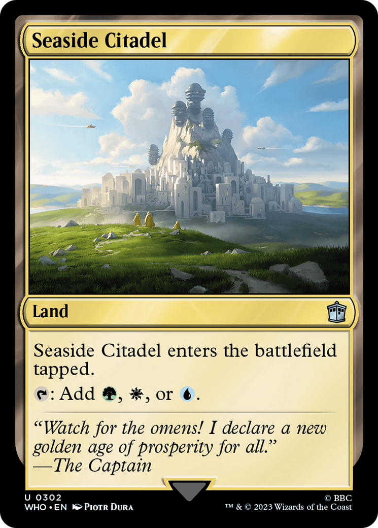 Seaside Citadel (WHO-302) - Doctor Who Foil - Premium MTG Single from Wizards of the Coast - Just $1.49! Shop now at Game Crave Tournament Store