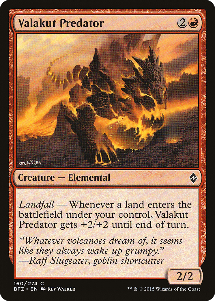 Valakut Predator (BFZ-160) - Battle for Zendikar - Premium MTG Single from Wizards of the Coast - Just $0.08! Shop now at Game Crave Tournament Store
