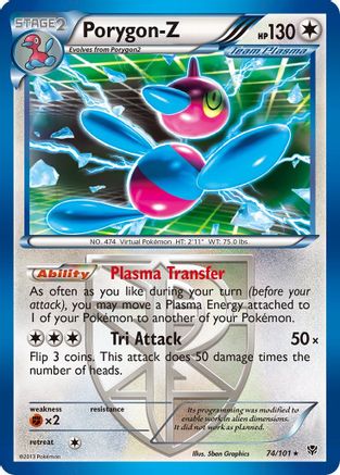 Porygon-Z 74/101 - Plasma Blast Reverse Holofoil - Premium Pokemon Single from Nintendo - Just $0.63! Shop now at Game Crave Tournament Store