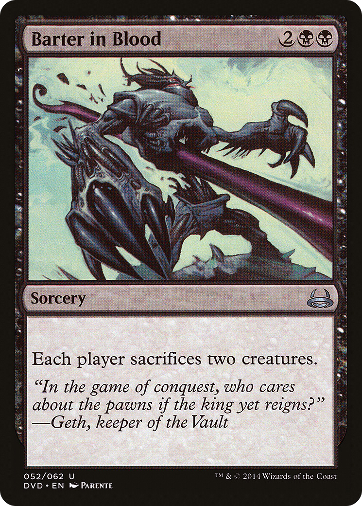 Barter in Blood (DVD-052) - Duel Decks Anthology: Divine vs. Demonic - Premium MTG Single from Wizards of the Coast - Just $0.25! Shop now at Game Crave Tournament Store