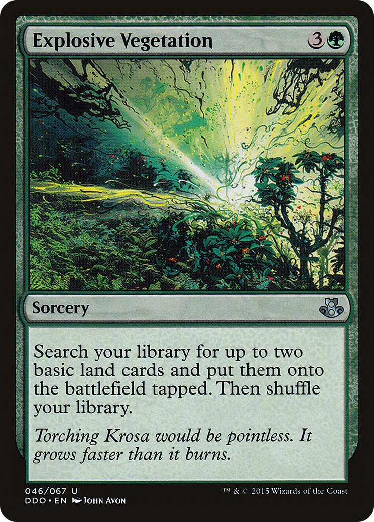 Explosive Vegetation (DDO-046) - Duel Decks: Elspeth vs. Kiora - Premium MTG Single from Wizards of the Coast - Just $0.18! Shop now at Game Crave Tournament Store