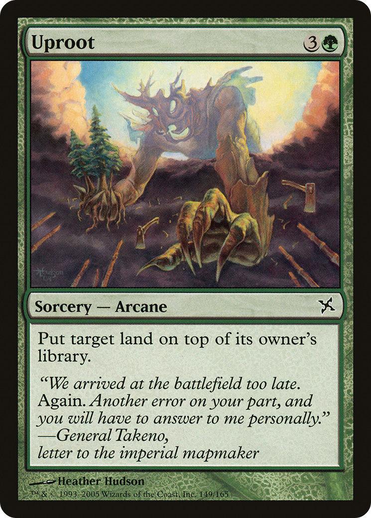 Uproot (BOK-149) - Betrayers of Kamigawa - Premium MTG Single from Wizards of the Coast - Just $0.25! Shop now at Game Crave Tournament Store