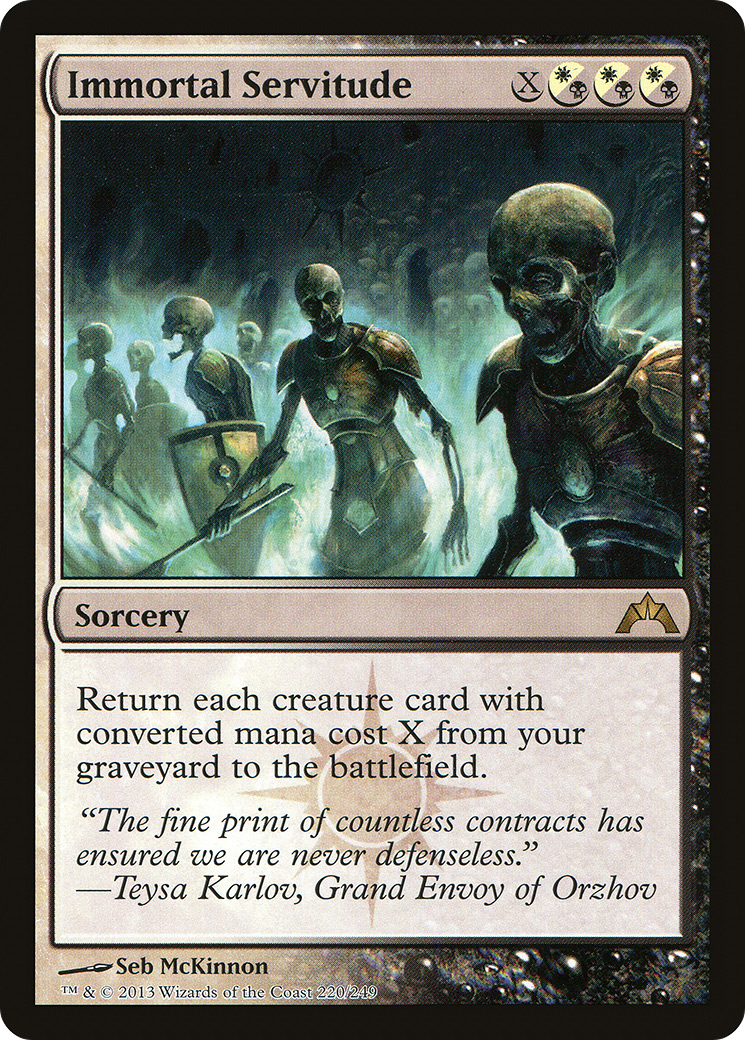 Immortal Servitude (GTC-220) - Gatecrash Foil - Premium MTG Single from Wizards of the Coast - Just $2.36! Shop now at Game Crave Tournament Store